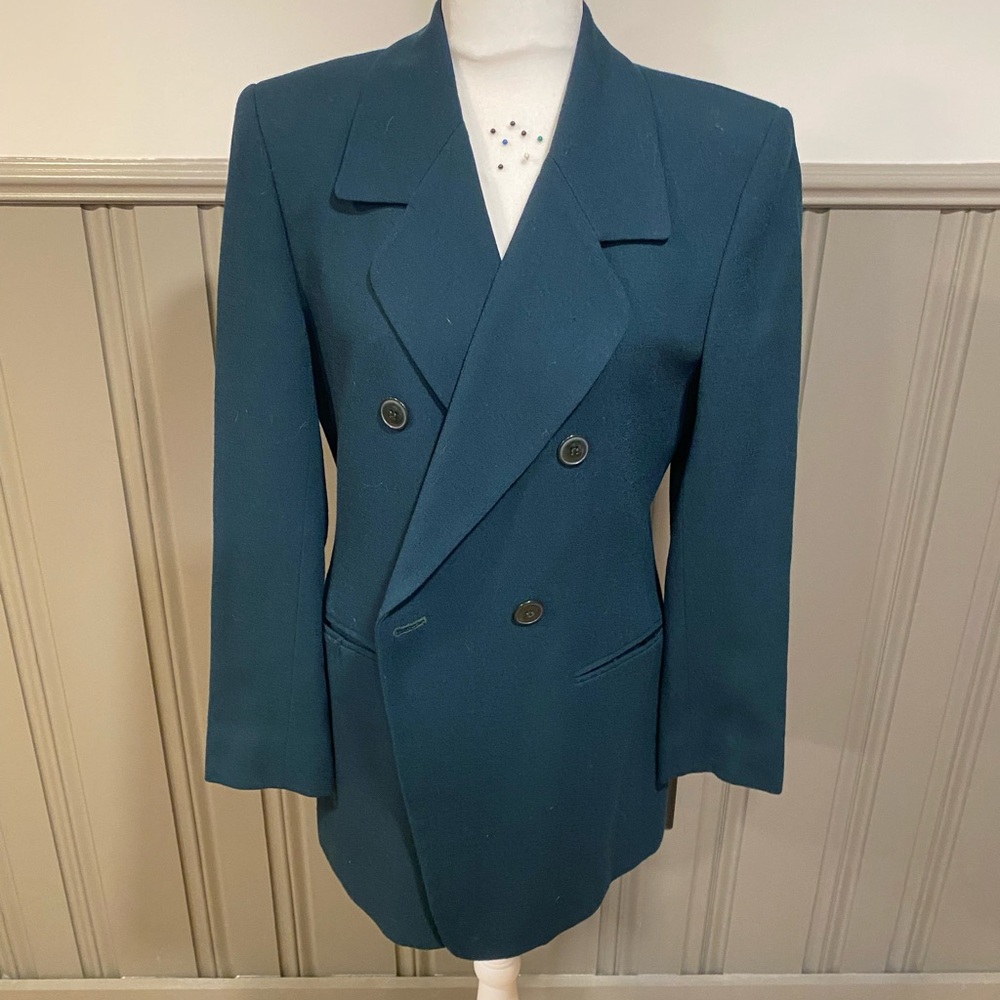 Jones New York Slate Jacket - 100% wool - Made in the USA
